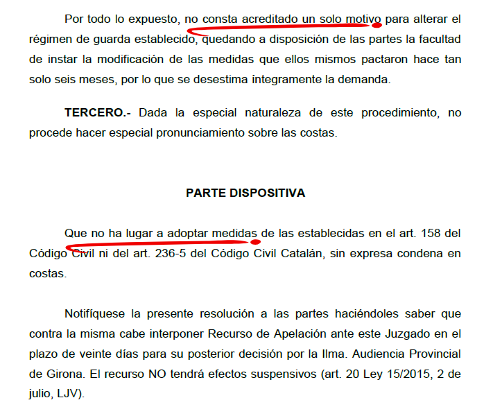 desestimacion medidas urgentes guardia custodia1