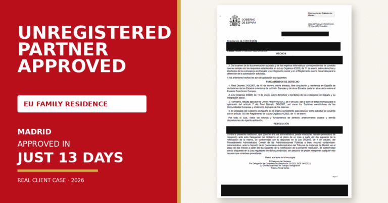 migratiolex unregistered partner approved